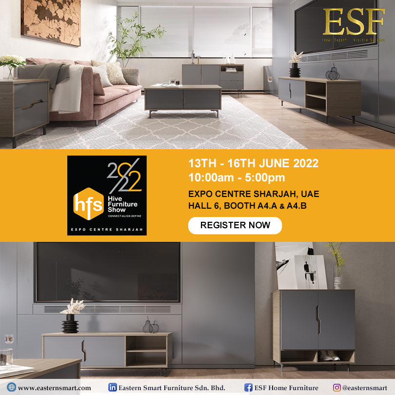 HIVE FURNITURE SHOW INVITATION SHARJAH, UAE 13 16 JUNE 2022 ESF
